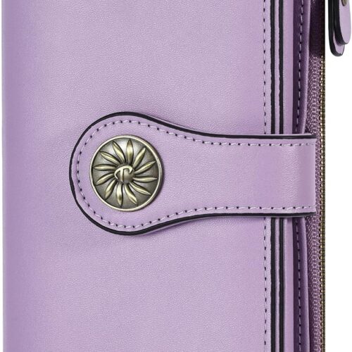 Tri-fold Large Capacity ID Anti-magnetic Genuine Leather Wallet